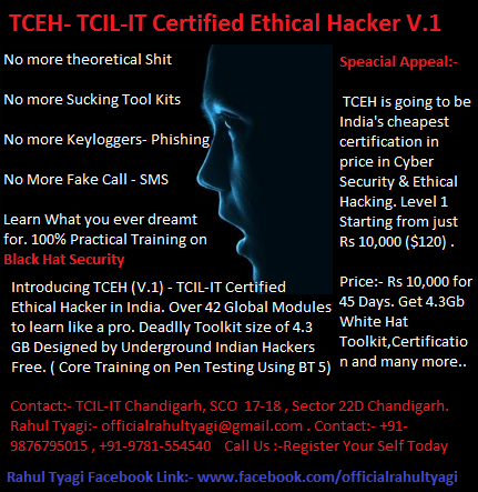 Advance Ethical hacking & Penetration Testing Course